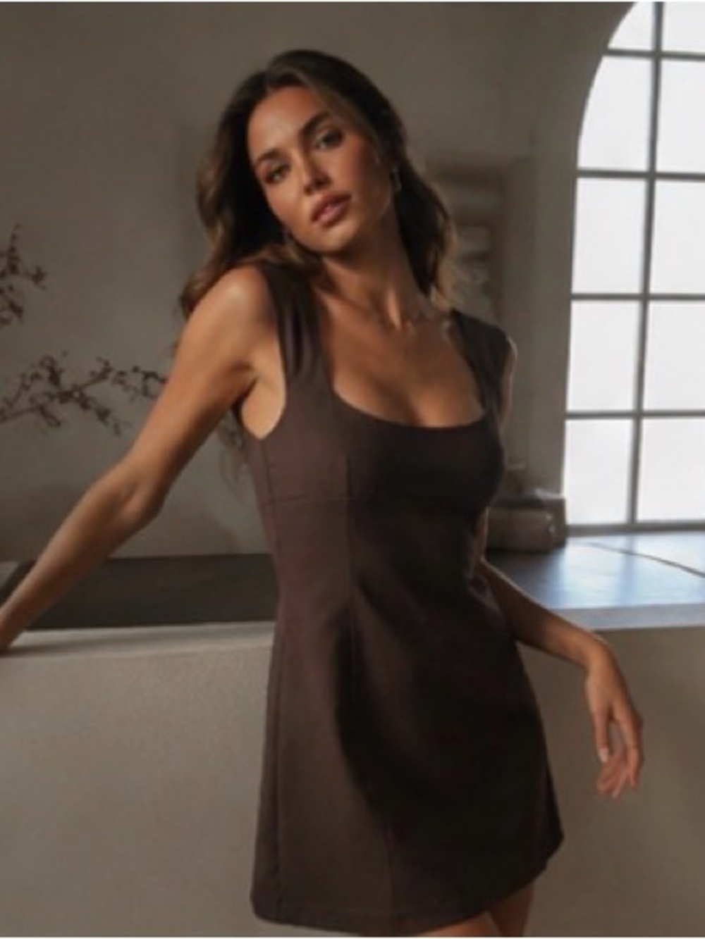 NWT Princess Polly Bramble | Scoop Neck Mini Dress Slate Gray | Old Money Size 6